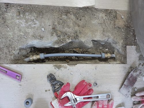 누수탐지 신사동 오피스텔 5층 현관 옆 벽 시공 후기 사진