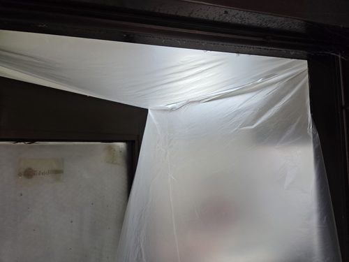누수탐지 개포동 아파트 15층 베란다 창가 시공 후기 사진