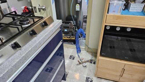 누수탐지 압구정동 아파트 5층 안방 창가 시공 후기 사진