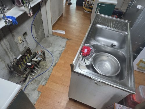 누수탐지 삼성동 오피스텔 8층 주방 수납장 시공 후기 사진