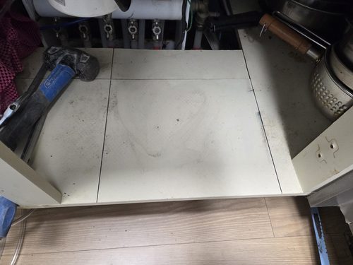 누수탐지 논현동 상가 1층 음식점 주방 시공 후기 사진