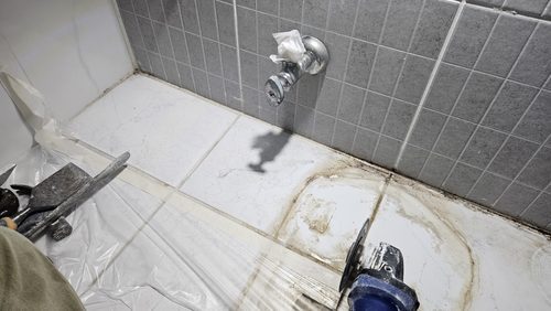 누수탐지 삼성동 상가건물 5층 사무실 화장실 시공 후기 사진