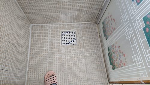 누수탐지 삼성동 오피스텔 4층 현관 신발장 뒤 시공 후기 사진