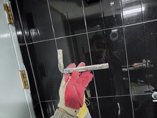 강남구 누수탐지 논현동 오피스텔 5층 욕실 앞 시공 후기 사진