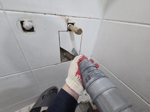 누수탐지 논현동 빌라 3층 욕실 시공 후기 사진