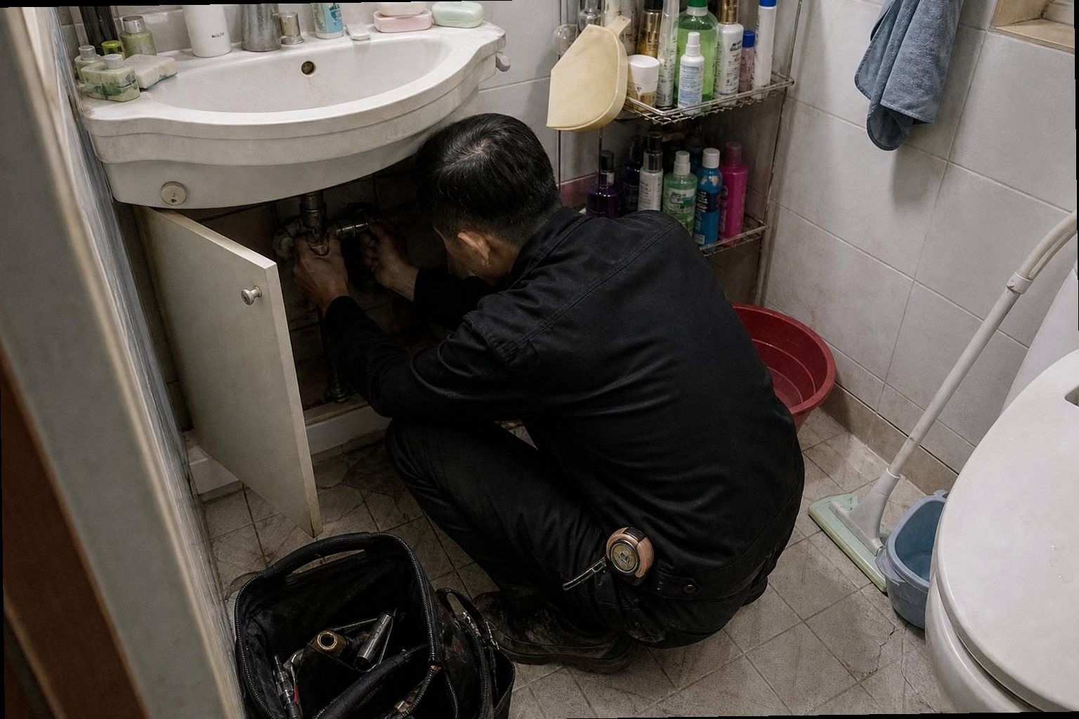 동안구 누수탐지 현장 작업