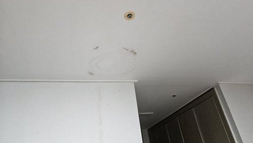 누수탐지 성수동 누수탐지 아파트 아래층 주방 천장 얼룩 사례