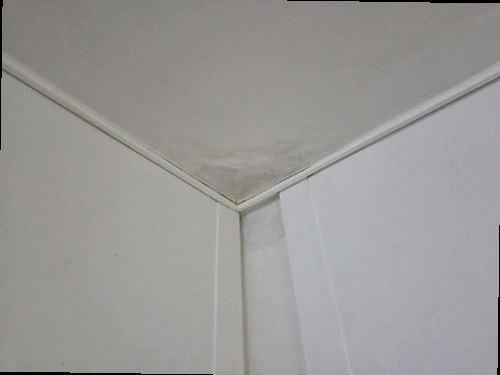 파주 누수탐지 벽지 얼룩 위치를 배관 경계와 함께 표시한 점검 메모