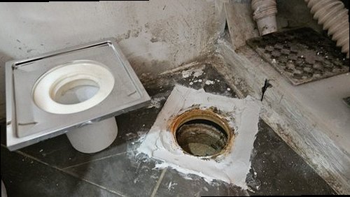 포천동 오피스텔 6층 현관 바닥 시공 후기 사진