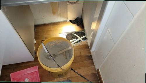 분당구 누수탐지 누수 의심 부위와 주변 피해 상태를 확인하는 모습