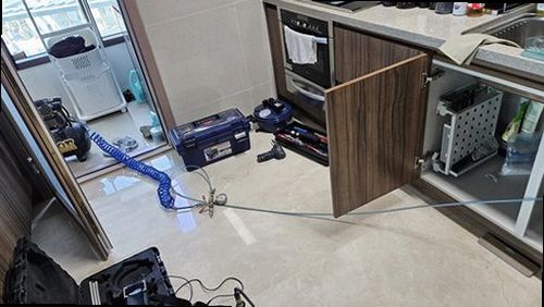 강남구 누수탐지 압구정동 아파트 6층 주방 시공 후기 사진