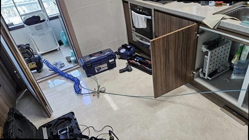 관악구 누수탐지 인헌동 오피스텔 11층 주방 하부장 시공 후기 사진