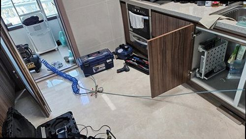 마포구 누수탐지 합정동 상가 지하 1층 주방 시공 후기 사진