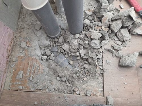 누수탐지 배관 누수 구간을 표시한 건물 배관 도면