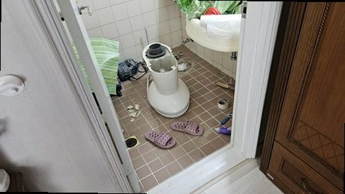 덕양구 누수탐지 토당동 빌라 1층 욕실 옆 복도 시공 후기 사진