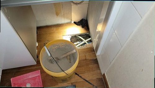 누수탐지 벽면 얼룩과 바닥 습기를 확인하는 누수 점검 현장