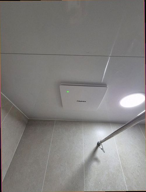 일산동구 누수탐지 욕실 아래 천장에 번진 물자국과 벽지 변색 모습