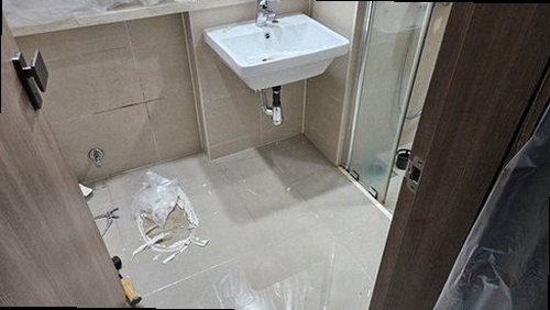 의정부 누수탐지 금오동 상가 1층 화장실 세면대 옆 시공 후기 사진