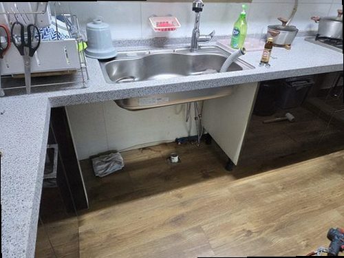 양주 누수탐지 고읍동 아파트 4층 주방 싱크대 아래 시공 후기 사진