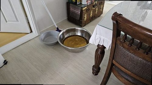 하남 누수탐지 망월동 오피스텔 6층 거실 바닥 시공 후기 사진