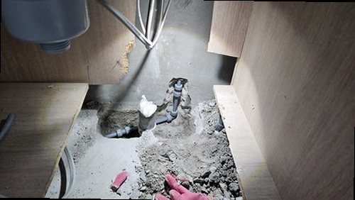 시흥 누수탐지 장곡동 아파트 8층 주방 옆 벽체 시공 후기 사진
