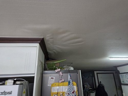 누수탐지 천장 얼룩 패턴 관찰 예시