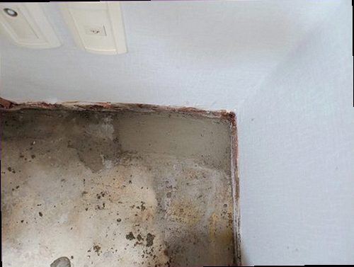 평택 누수탐지 바닥 일부의 변색과 습기 흔적을 확인하는 현장 점검 모습
