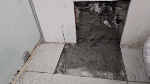 누수탐지 측정 지점 번호와 수치를 표시한 도면 예시