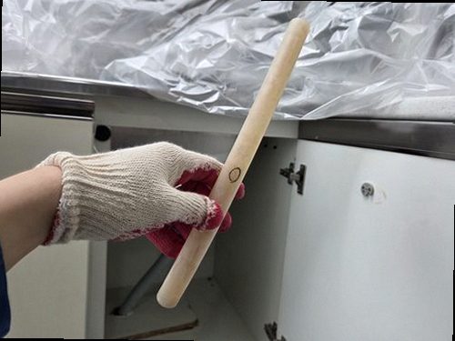 광주 누수탐지 학동 다세대주택 2층 주방 싱크대 아래 시공 후기 사진