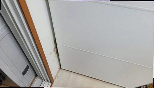 누수탐지 안방 벽지 표면의 습기와 변색을 확인하는 점검 장면