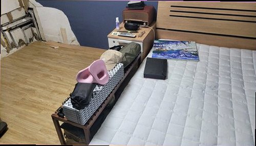 누수탐지 누수 의심 부위 점검 전후 비교 이미지