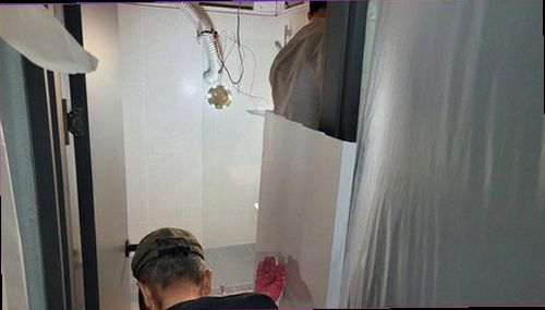 누수탐지 누수 점검 과정 비교를 보여주는 안내 이미지