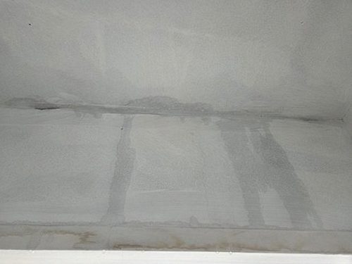 누수탐지 누수 보수 전후의 천장 상태와 점검 기록
