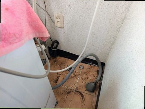 누수탐지 싱크대 하부 배관과 주변 바닥의 젖은 흔적을 비교 점검하는 모습