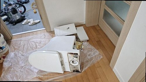 만세구 누수탐지 서림동 빌라 1층 화장실 천장 시공 후기 사진