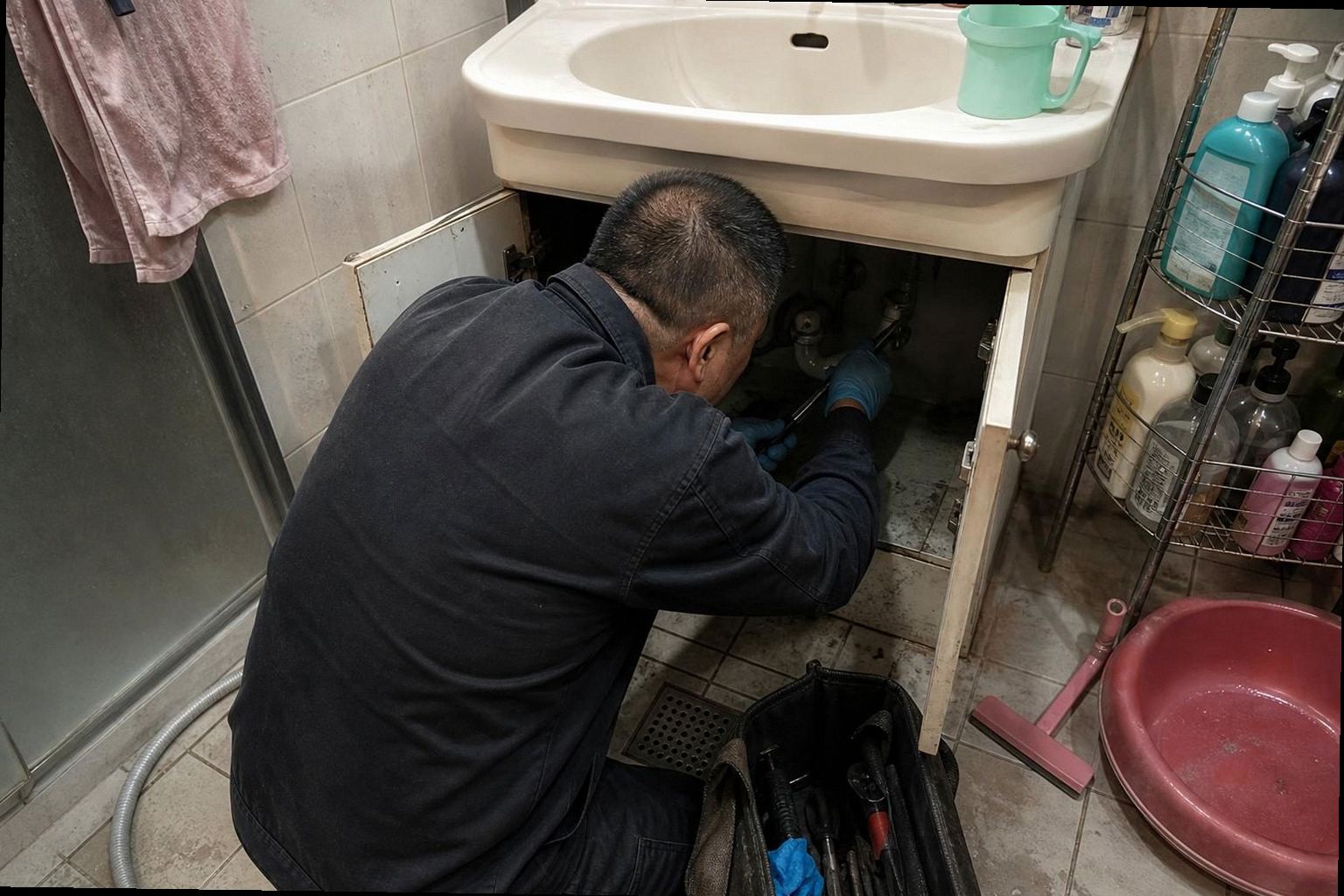 분당구 누수탐지 현장 작업