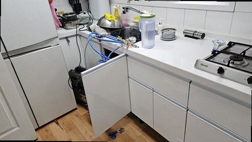 제물포구 누수탐지 숭의동 오피스텔 7층 주방 싱크대 시공 후기 사진
