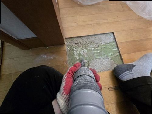 동안구 누수탐지 신촌동 아파트 9층 거실 바닥 시공 후기 사진