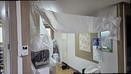 하남 누수탐지 초이동 전원주택 1층 거실 바닥 시공 후기 사진