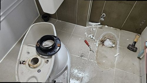 광주 누수탐지 화정동 아파트 10층 욕실 앞 바닥 시공 후기 사진
