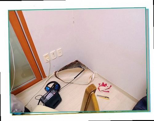 일산서구 누수탐지 배관 주변의 온도 차이를 확인하는 열화상 점검 화면