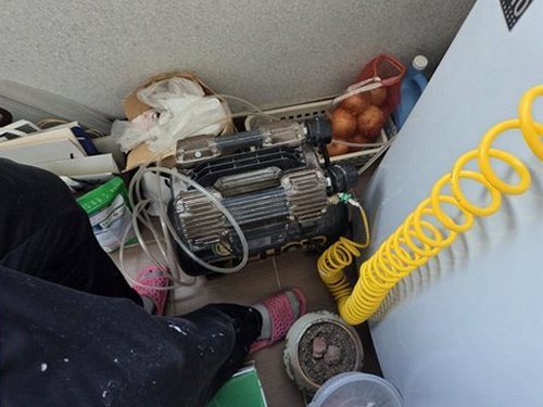 누수탐지 탐지 위치를 표시한 도면과 작업 사진을 함께 정리한 기록 화면