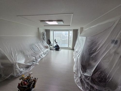 송파구 누수탐지 문정동 아파트 13층 거실 바닥 시공 후기 사진