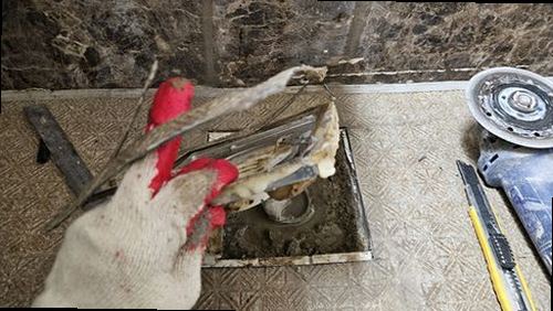 오산 누수탐지 원리 상가 1층 천장과 위층 화장실 시공 후기 사진