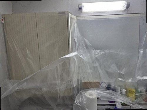 하남 누수탐지 풍산동 상가주택 지하 주차장 기둥 옆 시공 후기 사진