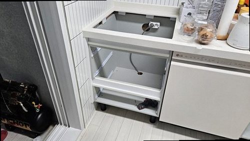 포천 누수탐지 소흘읍 연립주택 1층 주방 싱크대 아래 시공 후기 사진