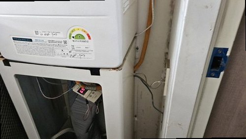 아산시 누수탐지 법곡동 빌라 4층 침실 벽면 시공 후기 사진