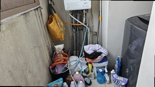 남양주 누수탐지 진접읍 아파트 8층 베란다 외벽 쪽 시공 후기 사진