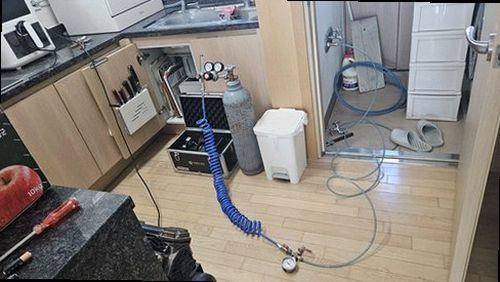 성동구 누수탐지 성수동 상가 2층 주방 천장 시공 후기 사진