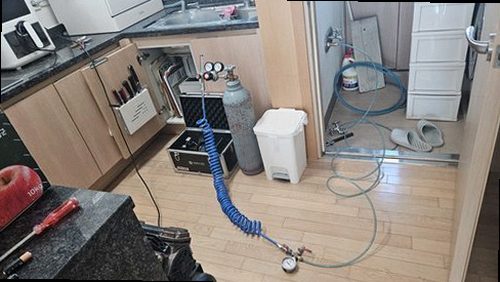 군포 누수탐지 산본동 아파트 7층 주방과 아래층 천장 시공 후기 사진